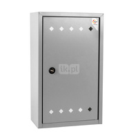 Skrzynka gazowa LPG, 300x500x200, naścienna, metalowa - popielata