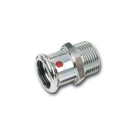 Nypel Concept By SANHA Therm, stal (cynk/nikiel), 28 mm x 1'' (zw x GZ)