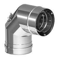 Kolano 90° Ø130/200mm z rewizją z króćcami pomiarowym