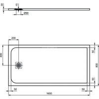 ULTRAFLAT S BRODZIK 160X80 JET BLK