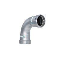 Łuk 90' SANHA Heavy Steel Press, stal (cynk/nikiel), 1/2'' (zw x zw)