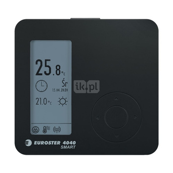 Internetowy, bezprzewodowy regulator temperatury Euroster 4040 Smart Black