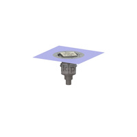 Wpust Practicus, DN50, odpł.pionowy, z nasadką Variofi i kratką szczel. / ramą nierdz. 120x120