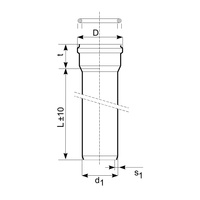 Rura kanalizacyjna zewnętrzna pvc-u MAGNAPLAST KGEL 250 x 2000 x 7.3 z kielichem lita pomarańczowa, klasa C - SN 8