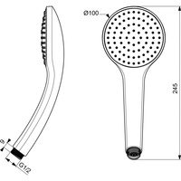 IDEALRAIN SŁUCHAWKA 1F 100MM