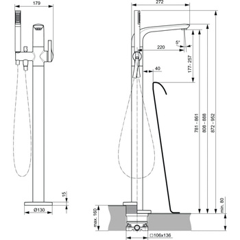 MELANGE BATERIA WANN.-NATR. WOLNOSTOJĄCA