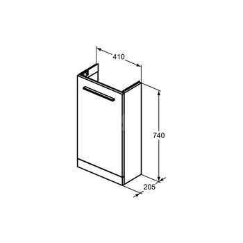 I.LIFE S GUEST SZAFKA 1 DR 41CM CGRY MT