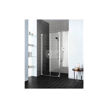 Kermi drzwi wahadłowe Raya PFL 1400x 2000 BV: 1358-1418 srebro wysoki połysk, szkło ESG przezroczyste z Clean