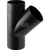 Trójnik GEBERIT HDPE 45' PE 110 mm x 40 mm x 110 mm (króciec z tworzywa sztucznego do spawania/zgrzewaniania x króciec z tworzywa sztucznego do spawania/zgrzewaniania x króciec z tworzywa sztucznego do spawania/zgrzewaniania)