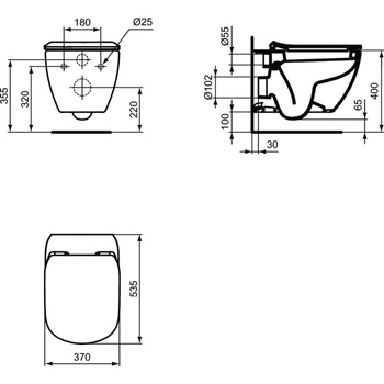 Miska WC wisząca IDEAL STANDARD TESI