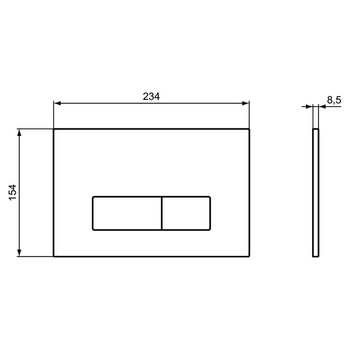 OLEAS PRZYCISK SPŁUKUJĄCY M2 CZARNY