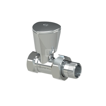 Zawór grzejnikowy ARCO TEIDE PLUS prosty, połączenie 1/2'' x 1/2'' (chrom polerowany)