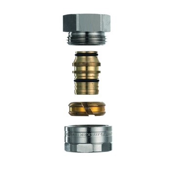 Kermi x-net Śrub. z pierścieniem zaciskowym 25x2,3, 2 szt. w opakowaniu