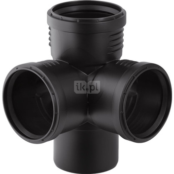 Czwórnik GEBERIT Silent-PP polipropylen, 110 mm DN 100, mw x mw x mw x mw