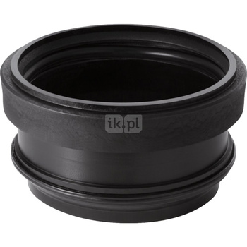 Kielich przyłączeniowy PE krótki d90, do wpustów dachowych grawitacyjnych, kolor czarny