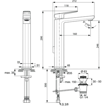 TONIC II BAT. UMYWAL. WYSOKA Z KORKIEM