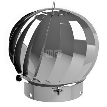 Zakończenie obrotowe JEREMIAS HC20 (paliwa stałe) stal nierdzewna fi 185 mm, kolor mat