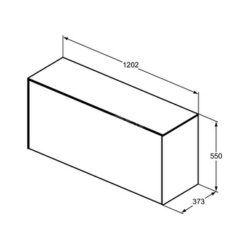 CONCA SZAFK 120X37X55 1 DR+WTOP NOC SNMT