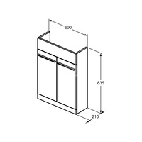I.LIFE S SZAFKA 2 DS 60CM SLKBL