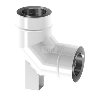 Kolano 87st. fi60/100mm z podporą ekonomic, z uszczelką