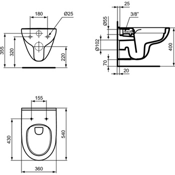 Miska WC wisząca IDEAL STANDARD