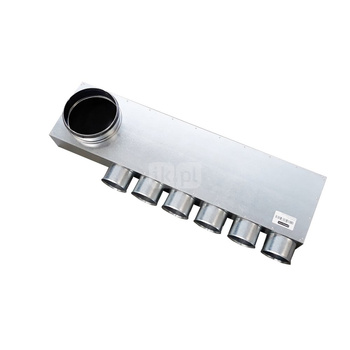 Rozdzielacz TopFlex Metal kątowy jednorzędowy z izolacją wewnętrzną DN160/przyłącza 6 x DN75