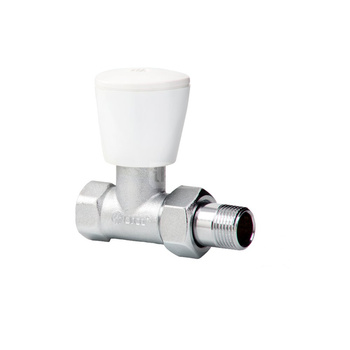 Zawór grzejnikowy ARCO TEIDE PLUS prosty, połączenie 3/4'' x 3/4'' (chrom) biały