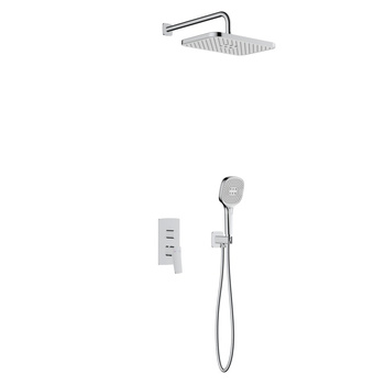 Zestaw natryskowy Malaga, podtynkowy, chrom