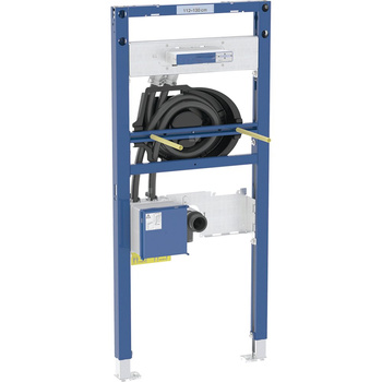 Stelaż podtynkowy Geberit Duofix do umywalki, 112–130 cm, bateria umywalkowa ścienna Geberit ONE z podtynkową skrzynką funkcyjną