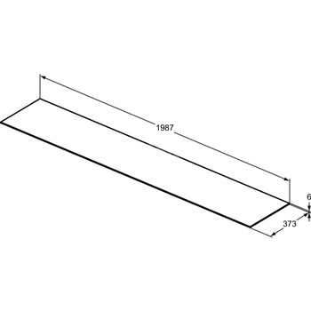 CONCA BLAT CERAM. 200X37 CM WHM BC/NC