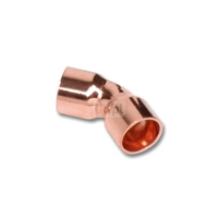 Łuk 45' SANHA 5041, miedź, 80 mm (lut wewnętrzny x lut wewnętrzny)