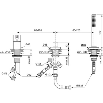 JOY BATERIA WANNOWA-NAT 3-OT BEZ WYL SILV STOR