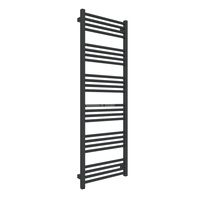 Grzejnik elektryczny TERMA FIONA ONE 480 x 1380 mm, kolor czarny jak kruk RAL9005, moc 600 W, podłączenie E1, kabel prosty bez wtyczki 1,5m