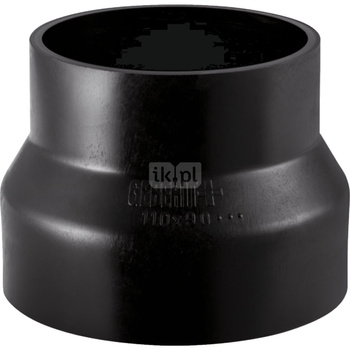 Zwężka symetryczna GEBERIT HDPE redukcja, PE / polietylen, 125 mm, DN 125 x 90 mm x DN 90 (króciec)