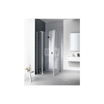 Kermi drzwi wahadłowe Raya 1GL 1130x 2000 GAK: 1080-1110 srebro wysoki połysk, szkło ESG przezroczyste z Clean