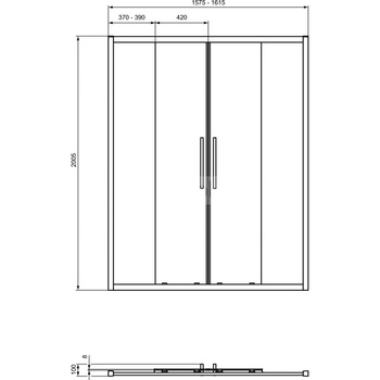 IS I.LIFE DRZWI POD. 160 UNH IC BRT/SIL